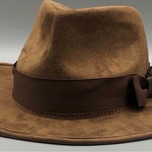 Elegant Brown Suede Fedora